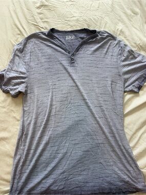 BKE Men's Short Sleeve Henley in Light Purple
